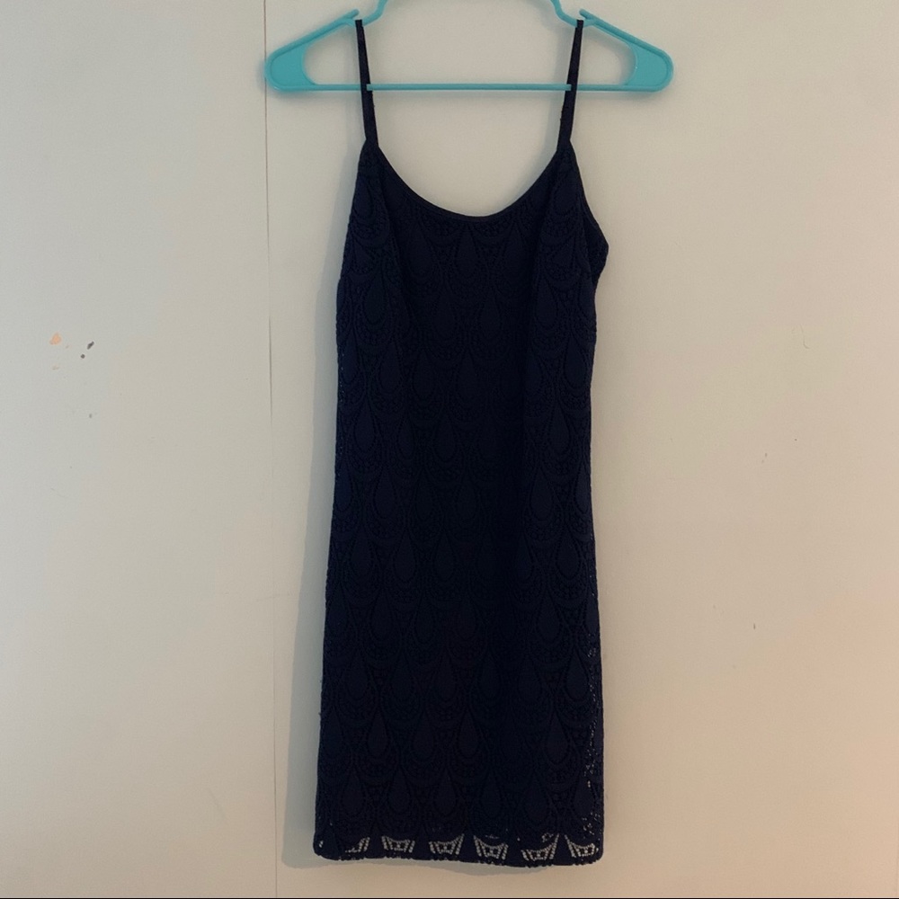Lilly Pulitzer Navy Lace Fitted Dress